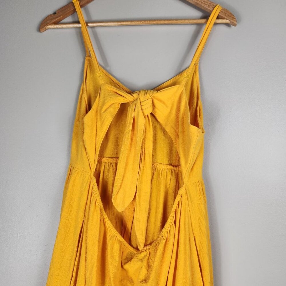 Universal Threads Yellow A-Line Button Front Tie … - image 8